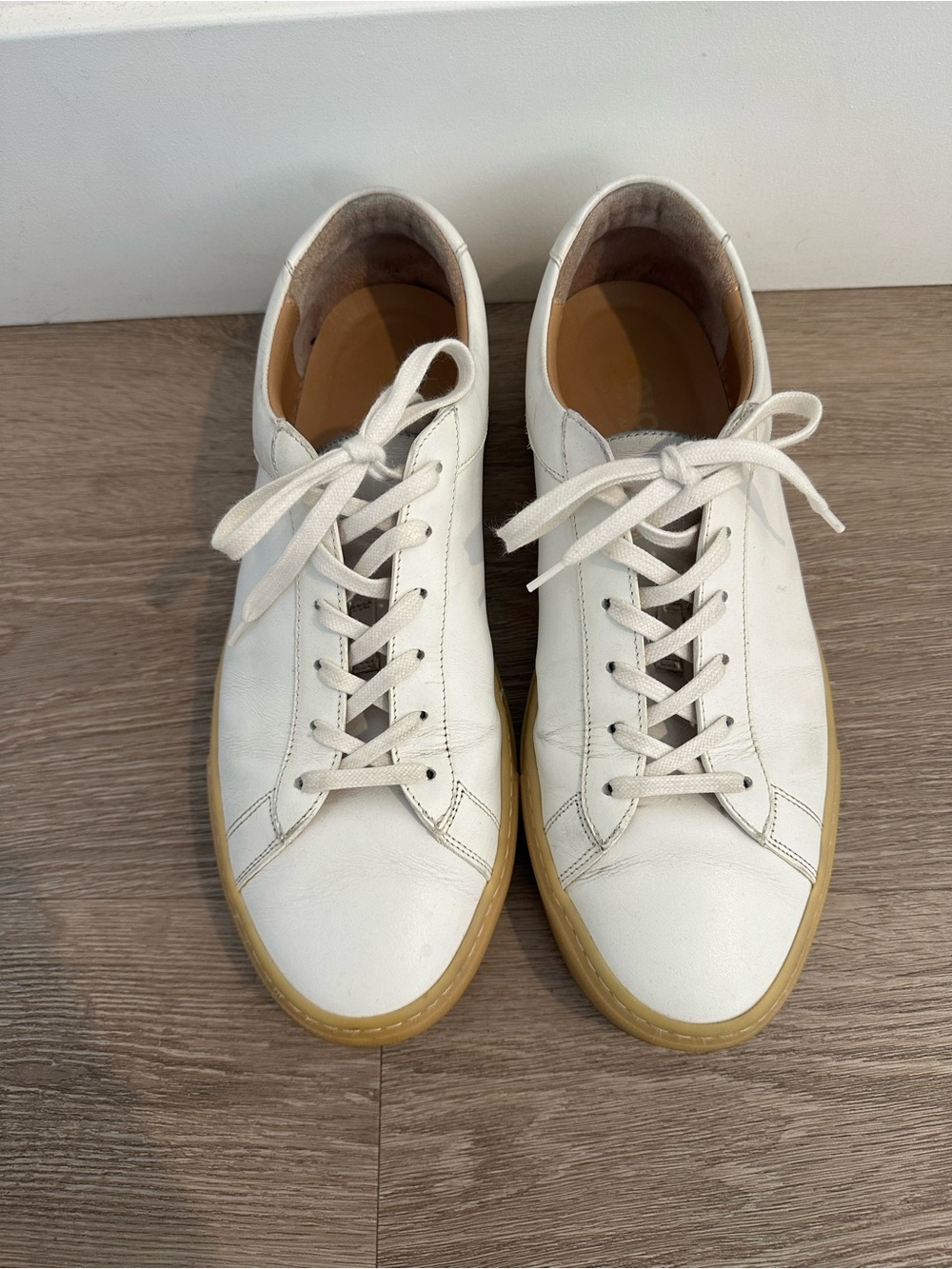 KOIO Capri Leather Sneakers — White with Light Gum Sole - Picture 3 of 8